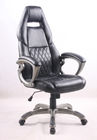 Black PU Porsche Racing Office Chair with Painting Armrest Executive Leather Office Chair