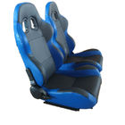 Adjustable Race Car Seats Blue Pvc Seats Single Adjuster And Single Slider