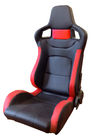 Assentos ajustáveis/banco de carro de competência vermelhos do PVC e pretos dos esportes com único slider