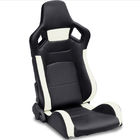 Assentos ajustáveis/banco de carro de competência brancos do PVC e pretos dos esportes com único slider