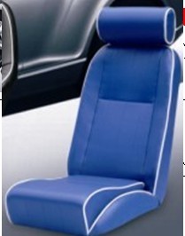 Universal Blue PVC Sport Racing Seats With Deep Thing Bolsters / Bucket Car Seat