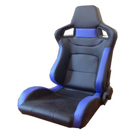China Assentos ajustáveis/banco de carro de competência azuis do PVC e pretos dos esportes com único slider fábrica